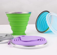 Load image into Gallery viewer, Silicone Retractable Folding cups Telescopic Collapsible Coffee Cups Outdoor Sport Water Cup