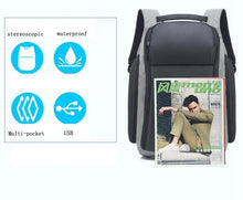 Load image into Gallery viewer, Men's Anti-theft USB Charging Backpack