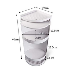 Load image into Gallery viewer, Louis Fashion Bathroom Corner Storage Kitchen Rotating Rack Triangular Locker Wall
