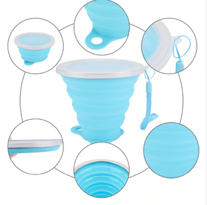 Silicone Retractable Folding cups Telescopic Collapsible Coffee Cups Outdoor Sport Water Cup