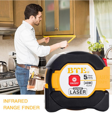 Load image into Gallery viewer, 2-in-1 Infrared Tape Measure Electronic Laser Level Tape Measure Infrared Rangefinder Measuring Tape
