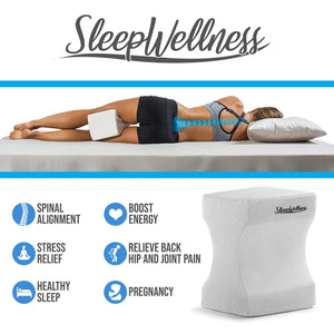 SleepWellness™ Orthopedic Memory Foam Hip Alignment Knee Pillow