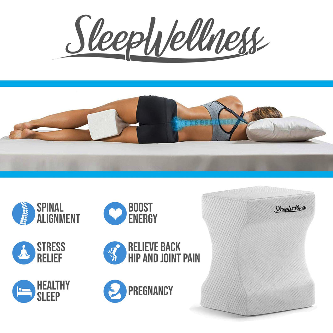 SleepWellness™ Orthopedic Memory Foam Hip Alignment Knee Pillow