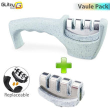 Load image into Gallery viewer, Knife Sharpener 3 Stages Professional Kitchen Sharpening Stone Diamond Ceramic Sharpener Tool
