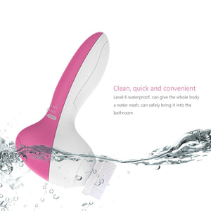 Portable Waterproof 7-in-1 Electric Facial Massager Cleaner (Rose Red)