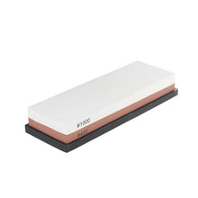 Load image into Gallery viewer, Professional Kitchen Knife Sharpener Stone Double Side White Corundum Whetstone Grindstone Japanese Sharpening Tool Bamboo Base
