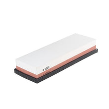 Load image into Gallery viewer, Professional Kitchen Knife Sharpener Stone Double Side White Corundum Whetstone Grindstone Japanese Sharpening Tool Bamboo Base
