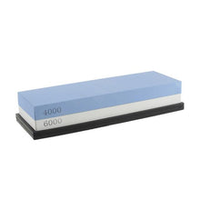 Load image into Gallery viewer, Professional Kitchen Knife Sharpener Stone Double Side White Corundum Whetstone Grindstone Japanese Sharpening Tool Bamboo Base
