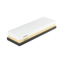 Load image into Gallery viewer, Professional Kitchen Knife Sharpener Stone Double Side White Corundum Whetstone Grindstone Japanese Sharpening Tool Bamboo Base
