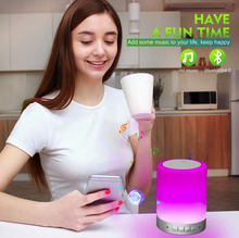 Load image into Gallery viewer, Elecstars Night Light Bluetooth Speakers Smart LED Touch Bedside Lamp Speaker Wireless Stereo Subwoofer Gifts Party lighting
