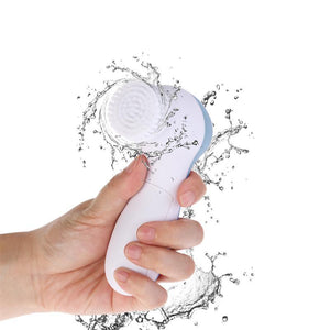 Portable Waterproof 7-in-1 Electric Facial Massager Cleaner (Rose Red)