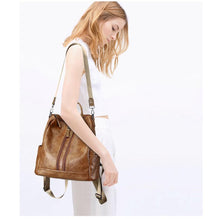 Load image into Gallery viewer, Women's Mochila Escolar Leather Backpack - School Bags
