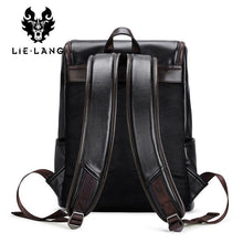 Load image into Gallery viewer, Men's Leather USB Charging Backpack - Anti Theft
