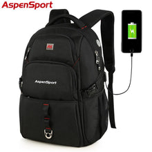 Load image into Gallery viewer, Men's Water Resistant Backpack with USB Charging &amp;amp

