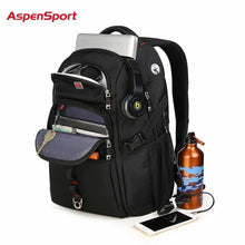Load image into Gallery viewer, Men's Water Resistant Backpack with USB Charging &amp;amp
