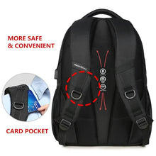 Load image into Gallery viewer, Men's Water Resistant Backpack with USB Charging &amp;amp
