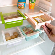 Load image into Gallery viewer, Fridge Freezer Space Saver Organizer Storage Rack Shelf Holder Drawer
