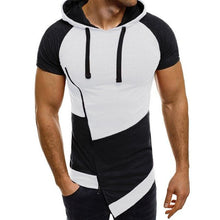 Load image into Gallery viewer, Men Clothes 2018 Bodybuilding Hoodies Men Sweatshirts Casual Gyms Patchwork Hoody Short Sleeve Sweatshirt Men's Slim Fit Hooded
