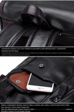 Load image into Gallery viewer, Men's Leather USB Charging Backpack - Anti Theft
