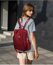 Load image into Gallery viewer, Women's Anti-theft Oxford Backpack - Water Resistant
