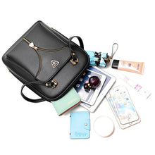 Load image into Gallery viewer, Women's Anti Theft Leather Backpack
