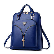 Load image into Gallery viewer, Women's Anti Theft Leather Backpack

