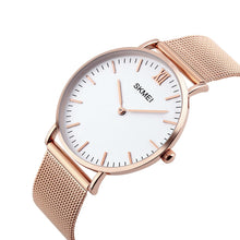 Load image into Gallery viewer, Women Fashion 304 Stainless Steel Bracelet Simple Graceful Quartz Watch Rhinestone Wristwatch
