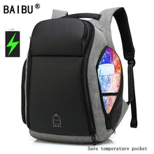 Load image into Gallery viewer, Men's Anti-theft USB Charging Backpack
